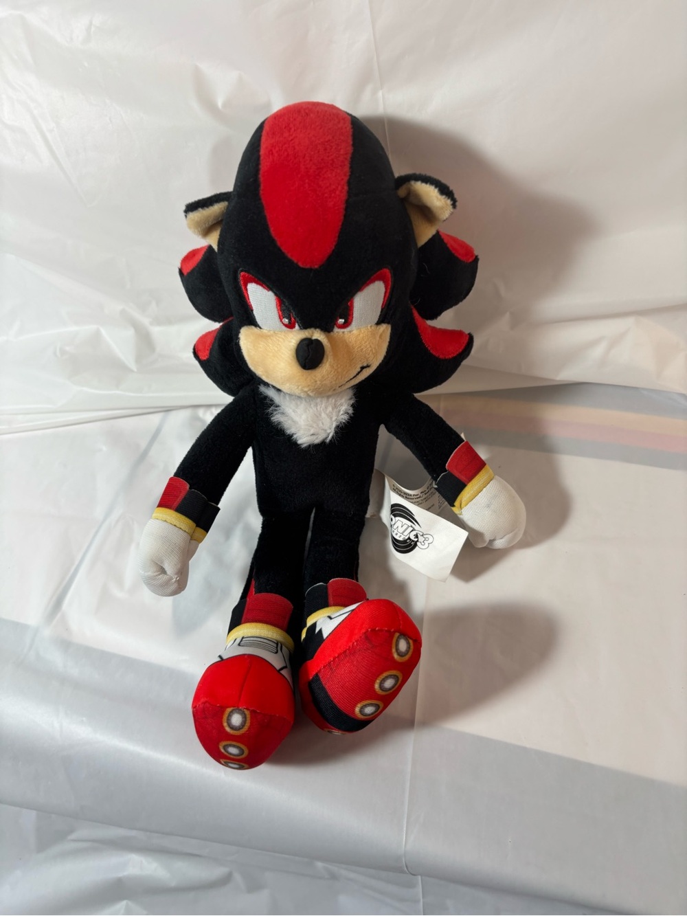 Shadow-Inspired Black & Red Plush Hedgehog Toy - Soft Collectible